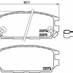 ARKA DİSK FREN BALATASI DODGE STEALTH 3.0 10.89-10.96 MITSUBISHI GALANT 2.5 11.92-09.96 - VALEO