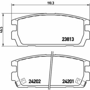 ARKA BALATA HYUNDAI TERRACAN 01 2.5TD-2.9CRDİ-3.5İ V6 110.6X45.5X15.8/16.2 MM - VALEO