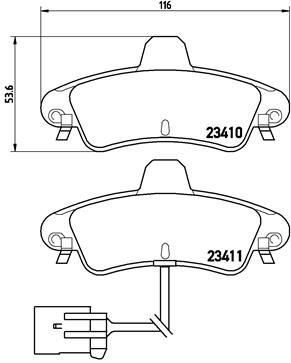 ARKA DİSK FREN BALATASI FORD COUGAR 09/00 - 08/01 FORD MONDEO 09/99 - 09/00 - VALEO