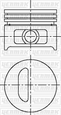 PISTON SEGMAN STD 75.80mm CLIO 1.2 RL-RN-RT 91-98 E5F A 710 / E7F 708 - YENMAK