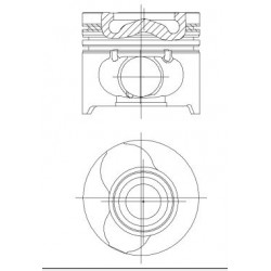 PISTON SEGMAN 0.50 MICRA 1.5 DCI / NOTE 1.5 DCI K9K 65 HP 76.50 MM - YENMAK