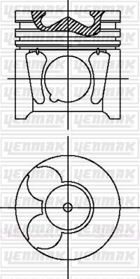 x MOTOR PİSTON SEGMAN STD 85.00 P407-307-SUCUDO-BERLINGO-C4-C5-FOCUS II-CMAX-KUG-S40 2.0HDİ-TDI - YENMAK