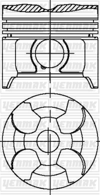 MOTOR PİSTON SEGMAN STD C250D-E250D-E250TD-E300D-C200D - YENMAK