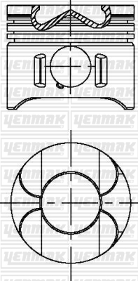 MOTOR PİSTON SEGMAN STD C200-C220 - YENMAK