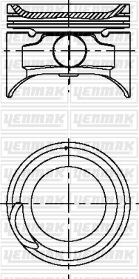 PISTON SEGMAN STD ATOS 1.0 12V G4HC 66 MM - YENMAK