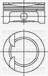 PISTON SEGMAN STD I30 / I20 BENZINLI G4FC 1.6 BENZ. 77.50 MM - YENMAK