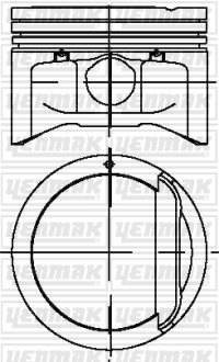 PISTON STD ELANTRA 2.0 01-06 / TUCSON 2.0 / COUPE 2.0 82MM G4GC-G4GF BENZINLI - YENMAK