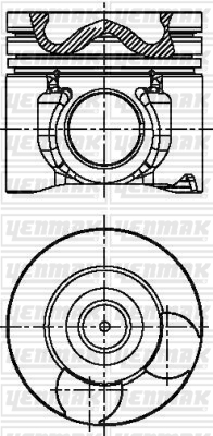 PISTON SEGMAN STD STAREX / H1 / SORENTO 170 HP D4CB 91 .50 MM 23410-4A924 - YENMAK