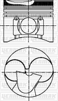 PISTON SEGMAN STD H100 KMYT 2600 23410-42703 - YENMAK