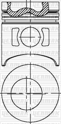 PISTON SEGMAN STD H350 / HD77 ADET 100MM 23411-41410 D4AE U - YENMAK