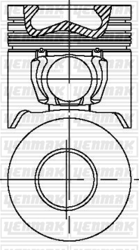 PISTON SEGMAN STD NPR SEGMANLI 4 SEGMANLI 110mm / 897166992 EURO2 / TURKUAZ / NQR - YENMAK