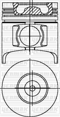 PISTON SEGMAN STD NPR SEGMANLI 3 SEGMANLI 110mm TURKUAZ / NQR - YENMAK