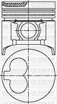 PISTON SEGMAN STD MAZDA E2200 / BESTA 89-93 R2 - YENMAK