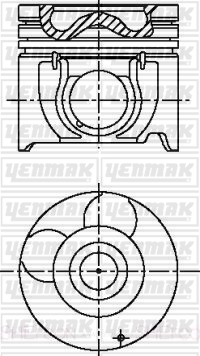 PISTON SEGMAN STD.STAREX CRDI-SORENTO-140 D4CB 91.00mm - YENMAK