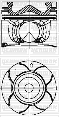 MOTOR PİSTON SEGMAN STD MITSUBISHI 86MM - YENMAK