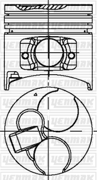 PISTON SEGMAN STD FUSO CANTER 511/ 711 4M40 95.50 MM - YENMAK