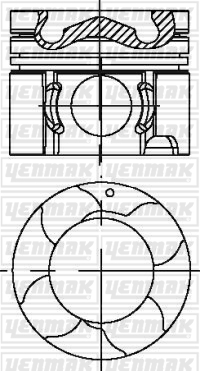 PISTON SEGMAN STD FUSO CANTER 859 EURO4 / 4M42 95.50MM - YENMAK