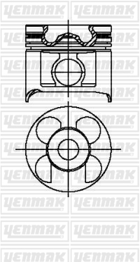 PISTON SEGMAN STD SKYSTAR YD25 02- - YENMAK