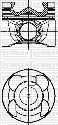 PISTON SEGMAN STD NAVARA / PATHFINDER 2.5 05- 89 MM YANMA HUCRE:47.4 - YENMAK