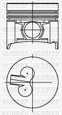 PISTON SEGMAN STD TD27 30mm D22 98- - YENMAK