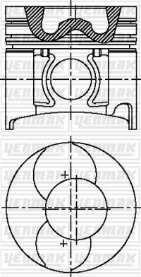 PISTON SEGMAN STD PICK-UP D21 BD30 - YENMAK