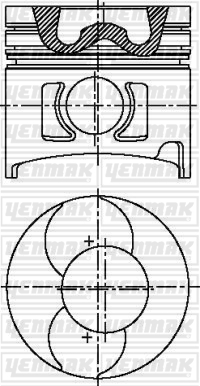 PISTON SEGMAN STD TURBO PICK-UP D21 BD30T - YENMAK