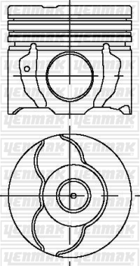 PISTON SEGMAN STD COROLLA 1.4 D4D 1 ND-TV 02- 73.00 MM - YENMAK