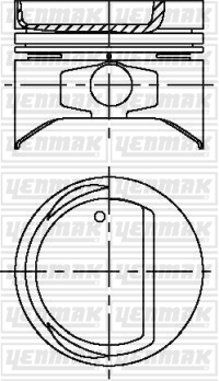 PISTON SEGMAN STD COROLLA 1.3 12V 2E 88-99 - YENMAK