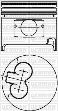 PISTON SEGMAN STD HILUX 2.4D 2L LN85 / LN145 89-04 13101-54070 - YENMAK