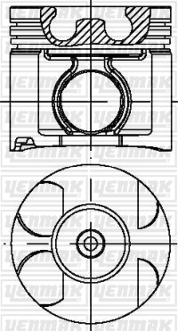 PISTON SEGMAN STD HILUX VIGO 2.5 TD 16 V 06-10 92.50 MM 2KD-FTV YANMA HUCRESI 39.5 MM - YENMAK