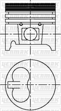 MOTOR PİSTON SEGMAN STD TUD5. VJX. VJY. VYZ 77.00mm - YENMAK