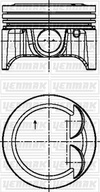 MOTOR PİSTON SEGMAN STD KFU ET3J4 / C2.C3.C4.206.207.307 75.00mm - YENMAK